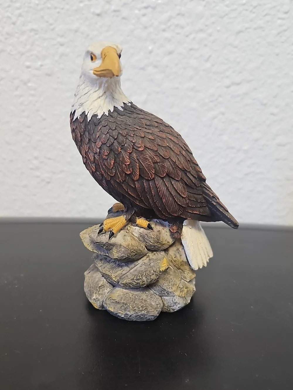 Brown and White Eagle Figurine - Decorative Bird Statue